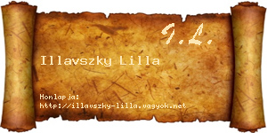 Illavszky Lilla névjegykártya